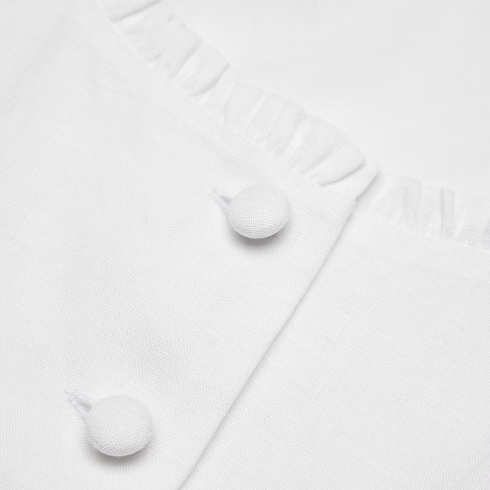 Aritzia Masquerade Linen new Organic linen scoopneck blouse Size 2XS - Picture 6 of 13
